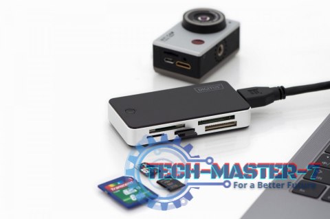 Czytnik kart 5-portowy USB 3.0 SuperSpeed, All-in-one, Czarno-srebrny Czytnik kart 5-portowy USB 3.0 SuperSpeed, All-in-one, Czarno-srebrny