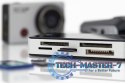 Czytnik kart 5-portowy USB 3.0 SuperSpeed, All-in-one, Czarno-srebrny