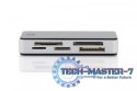Czytnik kart 5-portowy USB 3.0 SuperSpeed, All-in-one, Czarno-srebrny