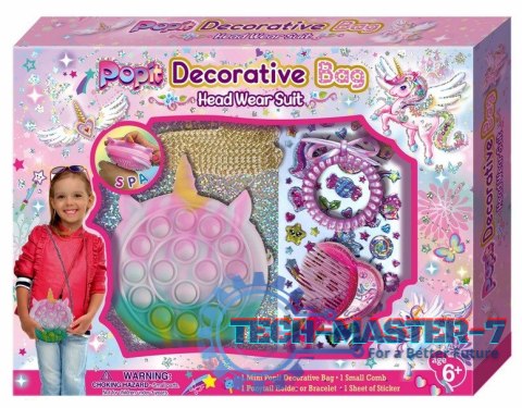Pecoware Zestaw do włosów popit - Jednorożec