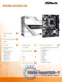 Płyta główna B760M-HDV/M.2 D4 s1700 2DDR4 DP/HDMI mATX