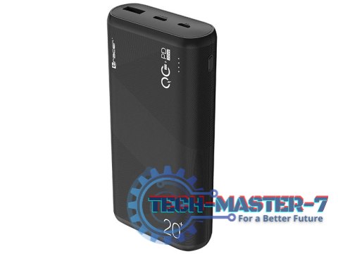 Powerbank Amos 20000mAh QC3.0-PD20W BK czarny