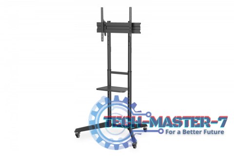 Stojak mobilny pojedynczy z półką 1xLCD max. 70" max. 50kg, VESA max. 600x400