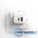 ACU-PQ30W Ładowarka sieciowa PD & QC 30W, QC3.0,4.0/AFC/FCP/PPS/Apple Biała