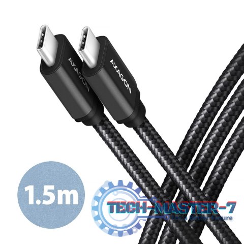 BUCM3-CM15AB Kabel USB-C - USB-C, 1.5m, PD 60W, 3A, ALU, oplot czarny