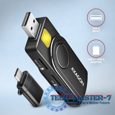 CRE-SMP2A Czytnik kart identyfikacyjnych & SD/microSD/SIM card PocketReader USB CRE-SMP2A Czytnik kart identyfikacyjnych & SD/microSD/SIM card PocketReader USB