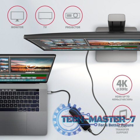 HMC-6H4A Wieloportowy hub 4x USB-A + HDMI, USB-C 3.2 Gen 1, PD 100W, 20cm USB-C kabel HMC-6H4A Wieloportowy hub 4x USB-A + HDMI, USB-C 3.2 Gen 1, PD 100W, 20cm USB-C kabel