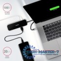 HMC-6H4A Wieloportowy hub 4x USB-A + HDMI, USB-C 3.2 Gen 1, PD 100W, 20cm USB-C kabel