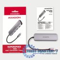 HMC-HCR3A Wieloportowy hub 3x USB-A + HDMI + SD/microSD, USB-C 3.2 Gen1, 20cm USB-C kabel