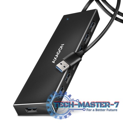 HUE-F7A Hub 7-portowy USB 3.2 Gen 1 ALU FLAT, micro USB, 1m USB-A kabel