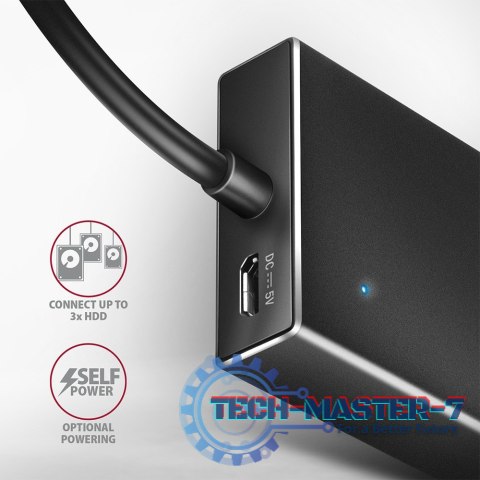 HUE-F7A Hub 7-portowy USB 3.2 Gen 1 ALU FLAT, micro USB, 1m USB-A kabel HUE-F7A Hub 7-portowy USB 3.2 Gen 1 ALU FLAT, micro USB, 1m USB-A kabel