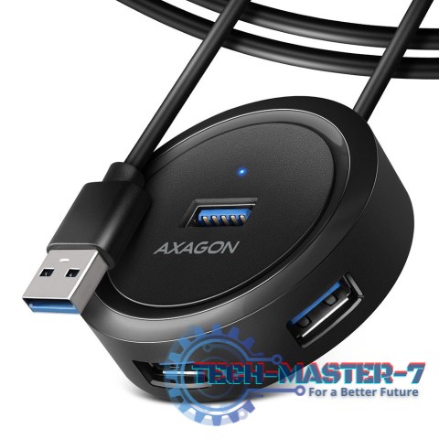 HUE-P1AL Hub 4-portowy USB 3.2 Gen 1 ROUND, micro USB, 1.2m USB-A kabel