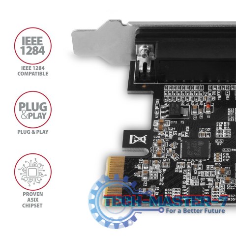 PCEA-P1N Kontroler PCIe 1x port równoległy LPT, w zestawie SP & LP PCEA-P1N Kontroler PCIe 1x port równoległy LPT, w zestawie SP & LP