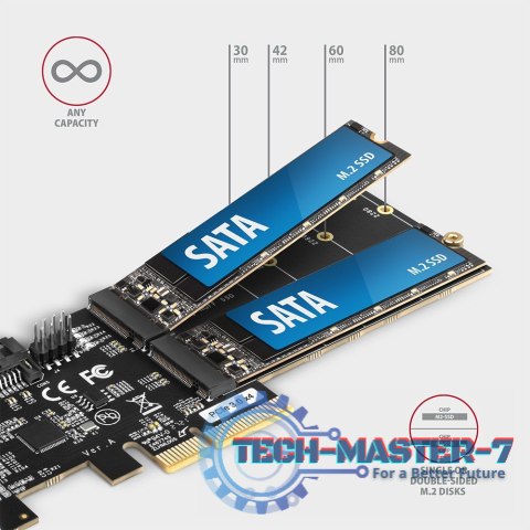 PCES-SA4M2 Kontroler PCIe 2x wewnętrzny port SATA 6G + 2x wewnętrzny port M.2 B-key SATA, SP & LP PCES-SA4M2 Kontroler PCIe 2x wewnętrzny port SATA 6G + 2x wewnętrzny port M.2 B-key SATA, SP & LP