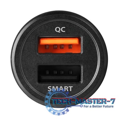 PWC-QC5 Ładowarka samochodowa QUICK SMART 31.5W, 2x port QC3.0/AFC/FCP + 5V-2.6A PWC-QC5 Ładowarka samochodowa QUICK SMART 31.5W, 2x port QC3.0/AFC/FCP + 5V-2.6A