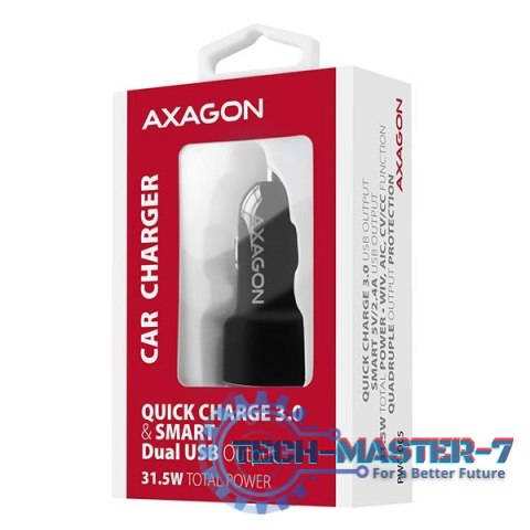 PWC-QC5 Ładowarka samochodowa QUICK SMART 31.5W, 2x port QC3.0/AFC/FCP + 5V-2.6A PWC-QC5 Ładowarka samochodowa QUICK SMART 31.5W, 2x port QC3.0/AFC/FCP + 5V-2.6A