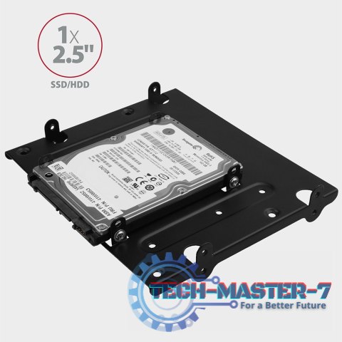RHD-435 Ramka metalowa do montażu 4x 2.5" HDD (2x 2.5" HDD/SSD & 1x 3.5" HDD) w pozycji 5.25" Czarna RHD-435 Ramka metalowa do montażu 4x 2.5" HDD (2x 2.5" HDD/SSD & 1x 3.5" HDD) w pozycji 5.25" Czarna