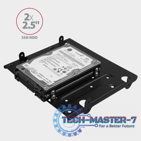 RHD-435 Ramka metalowa do montażu 4x 2.5" HDD (2x 2.5" HDD/SSD & 1x 3.5" HDD) w pozycji 5.25" Czarna RHD-435 Ramka metalowa do montażu 4x 2.5" HDD (2x 2.5" HDD/SSD & 1x 3.5" HDD) w pozycji 5.25" Czarna