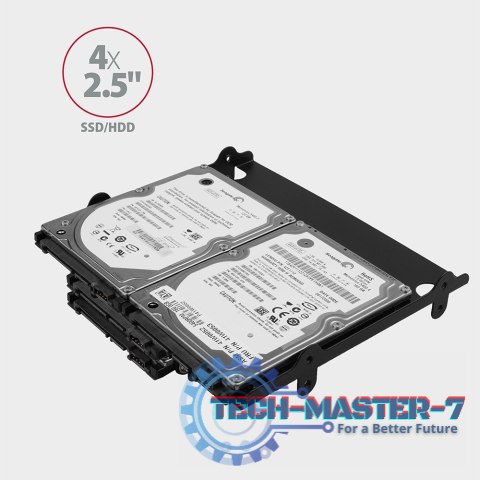 RHD-435 Ramka metalowa do montażu 4x 2.5" HDD (2x 2.5" HDD/SSD & 1x 3.5" HDD) w pozycji 5.25" Czarna RHD-435 Ramka metalowa do montażu 4x 2.5" HDD (2x 2.5" HDD/SSD & 1x 3.5" HDD) w pozycji 5.25" Czarna