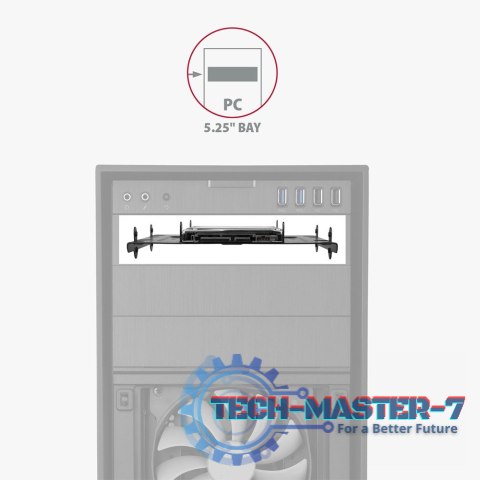 RHD-435 Ramka metalowa do montażu 4x 2.5" HDD (2x 2.5" HDD/SSD & 1x 3.5" HDD) w pozycji 5.25" Czarna RHD-435 Ramka metalowa do montażu 4x 2.5" HDD (2x 2.5" HDD/SSD & 1x 3.5" HDD) w pozycji 5.25" Czarna