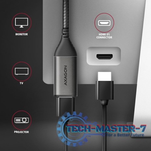 RVC-HI2M Adapter USB-C -> HDMI 2.0 4K/60Hz Aluminum, 25cm kabel RVC-HI2M Adapter USB-C -> HDMI 2.0 4K/60Hz Aluminum, 25cm kabel