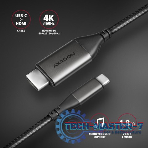RVC-HI2MC Adapter USB-C -> HDMI 2.0 4K/60Hz Aluminum, 1.8m kabel RVC-HI2MC Adapter USB-C -> HDMI 2.0 4K/60Hz Aluminum, 1.8m kabel