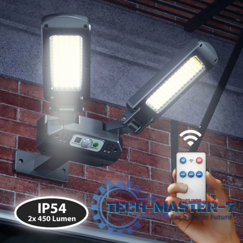 Solarna lampa uliczna LED z czujnikiem i pilotem MCE447 Solarna lampa uliczna LED z czujnikiem i pilotem MCE447