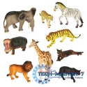 Figurki zwierząt zwierzęta zoo safari farma akcesoria skrzynka 28el.