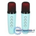 Głośnik do karaoke USB Bluetooth niebieski