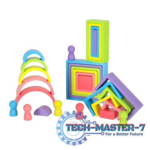 Klocki drewniane edukacyjne układanka tęcza puzzle montessori tęcza kolorowe Klocki drewniane edukacyjne układanka tęcza puzzle montessori tęcza kolorowe