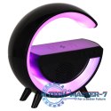 Lampka LED Gamingowa RGB głośnik ładowarka indukcyjna czarna