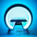 Lampka LED Gamingowa RGB głośnik ładowarka indukcyjna radio budzik zegar