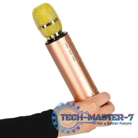 Mikrofon bezprzewodowy do karaoke Bluetooth złoty Mikrofon bezprzewodowy do karaoke Bluetooth złoty