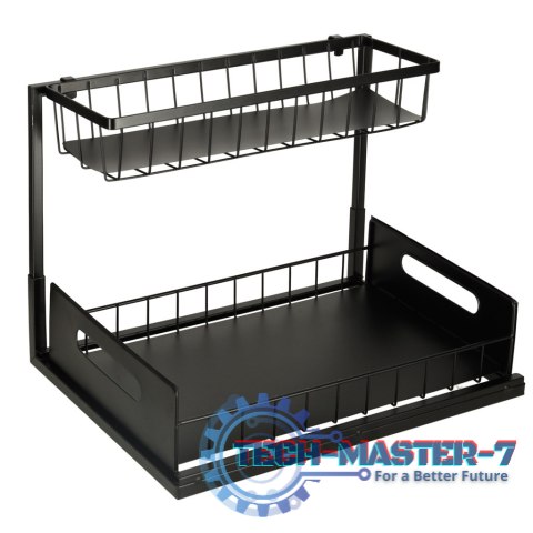 Organizer szafka półka kuchenna kosz pod zlew umywalkę wysuwana półka pojemnik 2-poziomowy metal Organizer szafka półka kuchenna kosz pod zlew umywalkę wysuwana półka pojemnik 2-poziomowy metal
