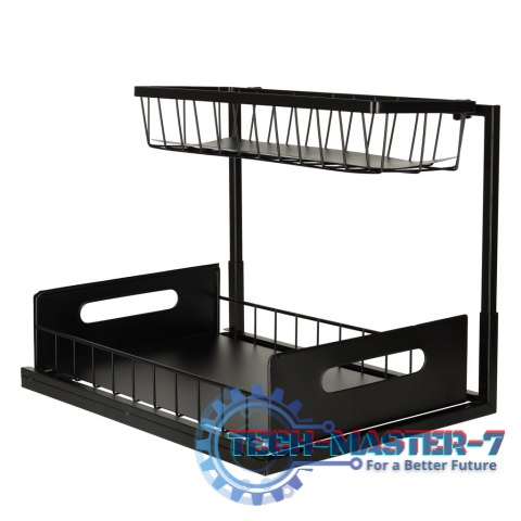 Organizer szafka półka kuchenna kosz pod zlew umywalkę wysuwana półka pojemnik 2-poziomowy metal Organizer szafka półka kuchenna kosz pod zlew umywalkę wysuwana półka pojemnik 2-poziomowy metal