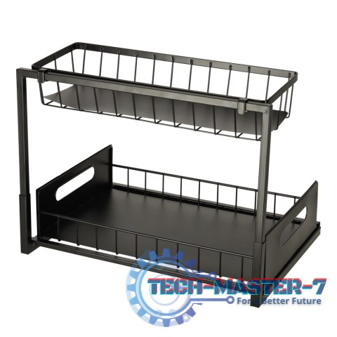 Organizer szafka półka kuchenna kosz pod zlew umywalkę wysuwana półka pojemnik 2-poziomowy metal Organizer szafka półka kuchenna kosz pod zlew umywalkę wysuwana półka pojemnik 2-poziomowy metal