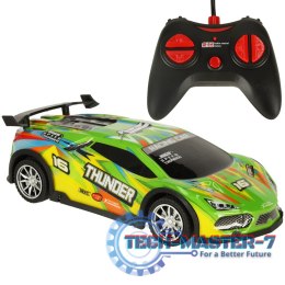 Samochód RC sportowy zdalnie sterowany na pilot auto wyścigowe drift z LED światłami zielony
