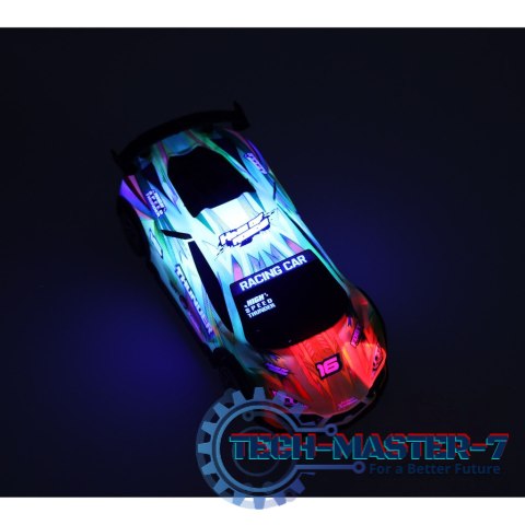 Samochód RC sportowy zdalnie sterowany na pilot auto wyścigowe drift z LED światłami zielony Samochód RC sportowy zdalnie sterowany na pilot auto wyścigowe drift z LED światłami zielony