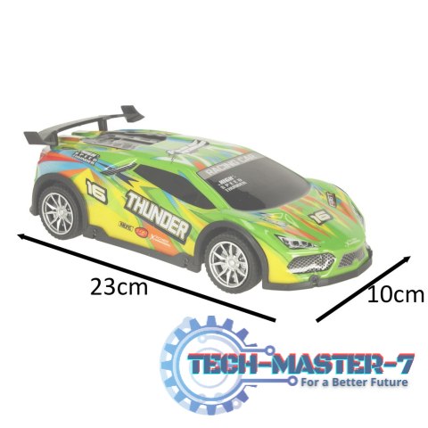 Samochód RC sportowy zdalnie sterowany na pilot auto wyścigowe drift z LED światłami zielony Samochód RC sportowy zdalnie sterowany na pilot auto wyścigowe drift z LED światłami zielony