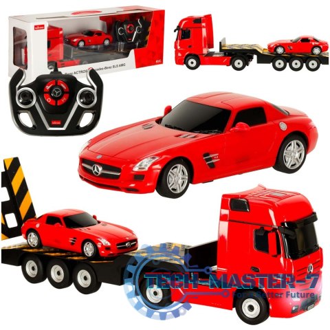 Samochód zdalnie sterowany Rastar 74920 Mercedes-Benz Actros 1:26 czerowny