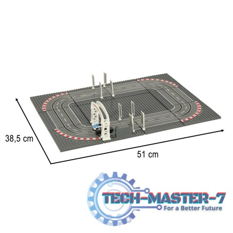 Tor samochodowy wyścigowy policyjny elektryczny + 2 auta klocki konstrukcyjne GD-01 Tor samochodowy wyścigowy policyjny elektryczny + 2 auta klocki konstrukcyjne GD-01