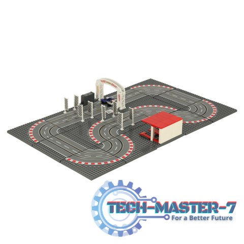 Tor samochodowy wyścigowy policyjny elektryczny + 2 auta klocki konstrukcyjne GD-02 Tor samochodowy wyścigowy policyjny elektryczny + 2 auta klocki konstrukcyjne GD-02