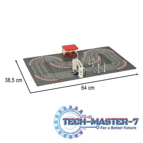 Tor samochodowy wyścigowy policyjny elektryczny + 2 auta klocki konstrukcyjne GD-02 Tor samochodowy wyścigowy policyjny elektryczny + 2 auta klocki konstrukcyjne GD-02