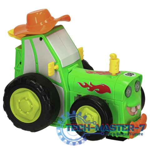 Traktor ciągnik zdalnie sterowany na pilota RC skaczący tańczący dźwięk zielony Traktor ciągnik zdalnie sterowany na pilota RC skaczący tańczący dźwięk zielony