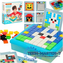 Układanka kreatywna logiczna klocki puzzle mozaika 175 elementów