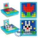 Układanka kreatywna logiczna klocki puzzle mozaika 175 elementów