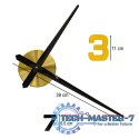 Zegar ścienny naklejany DIY regulowany 100-120 cm czarny złoty 12 cyfr