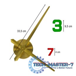 Zegar ścienny naklejany DIY regulowany 80-90 cm złoty kolorowy 12 cyfr