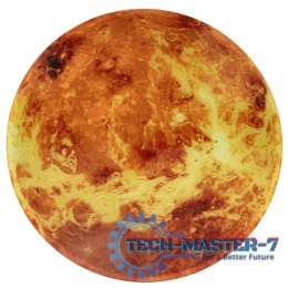Zegar ścienny planeta mars z wyświetlaczem LED 32 cm pomarańczowy