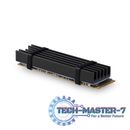 CLR-M2L10 Chłodnica aluminiowa pasywna do dysku M.2 SSD, ALU korpus, silikonowe silikonowe podkładki termiczne, wysokość 10mm